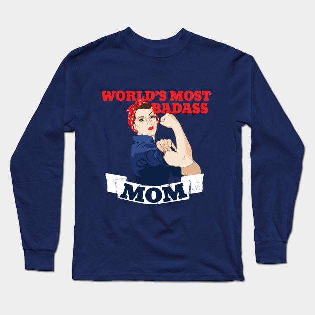 Mothers day: World's Most Badass MOM Long Sleeve T-Shirt by bubbsnugg